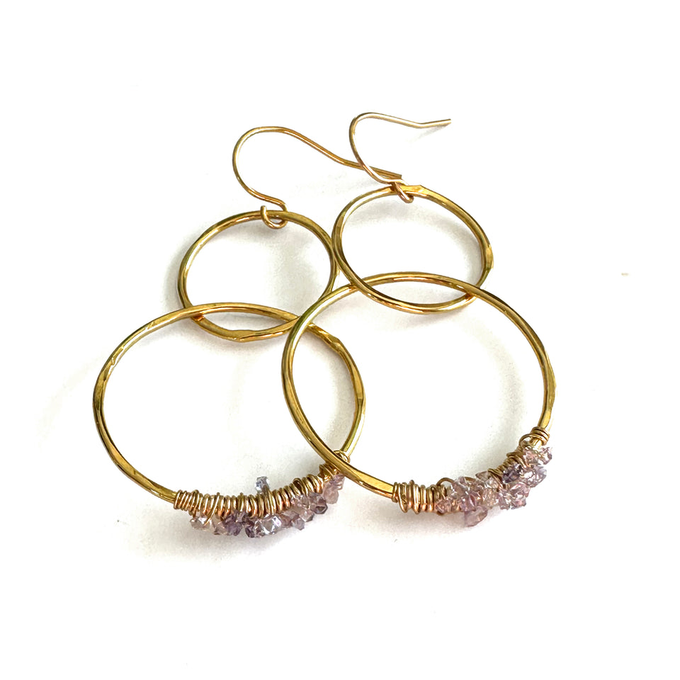 Hoops herkimer diamonds