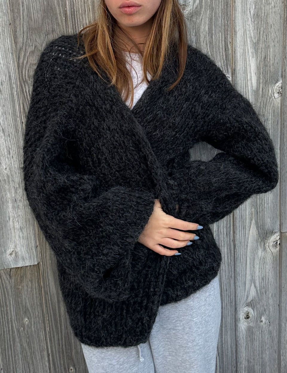 SALT CARDI CHARCOAL