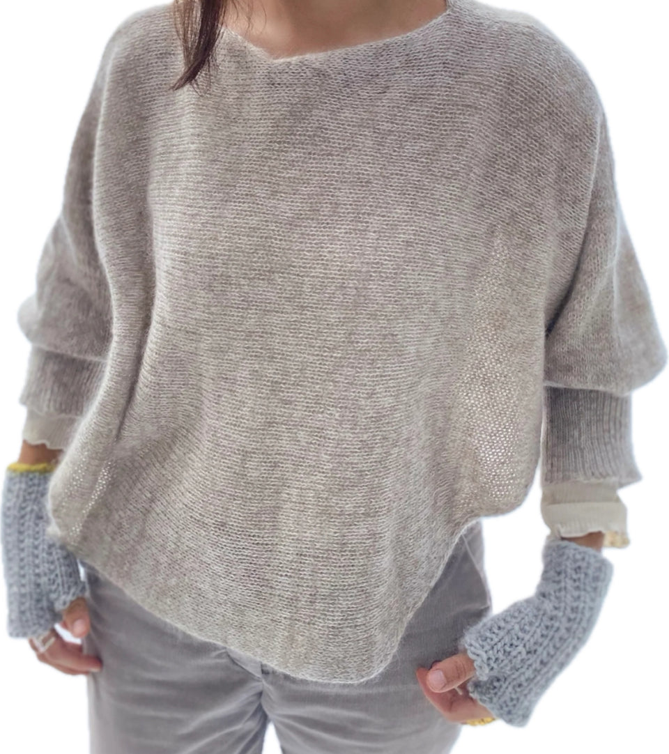 FLAX. poncho sweater