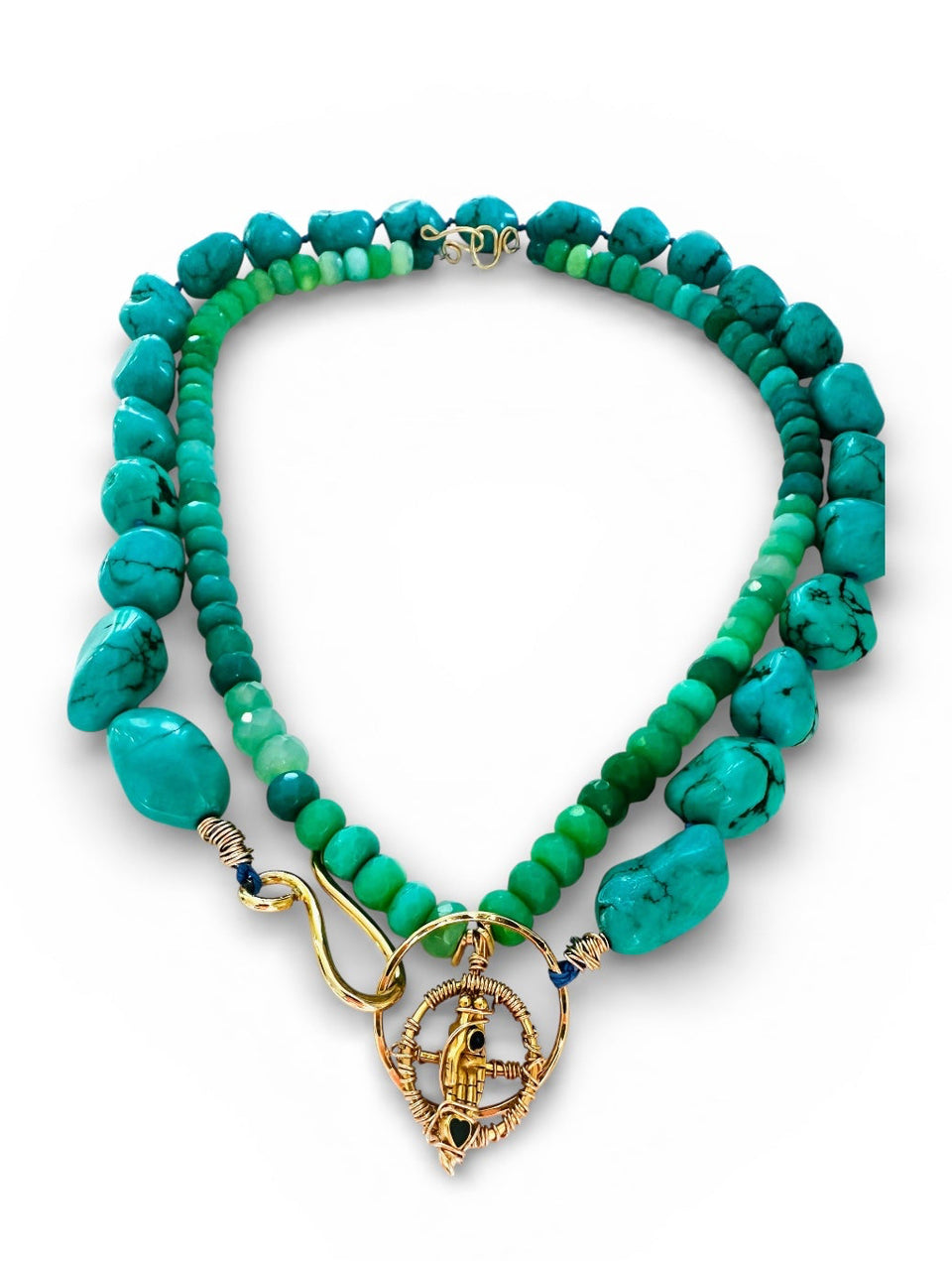 Hamsa chrysophase cross